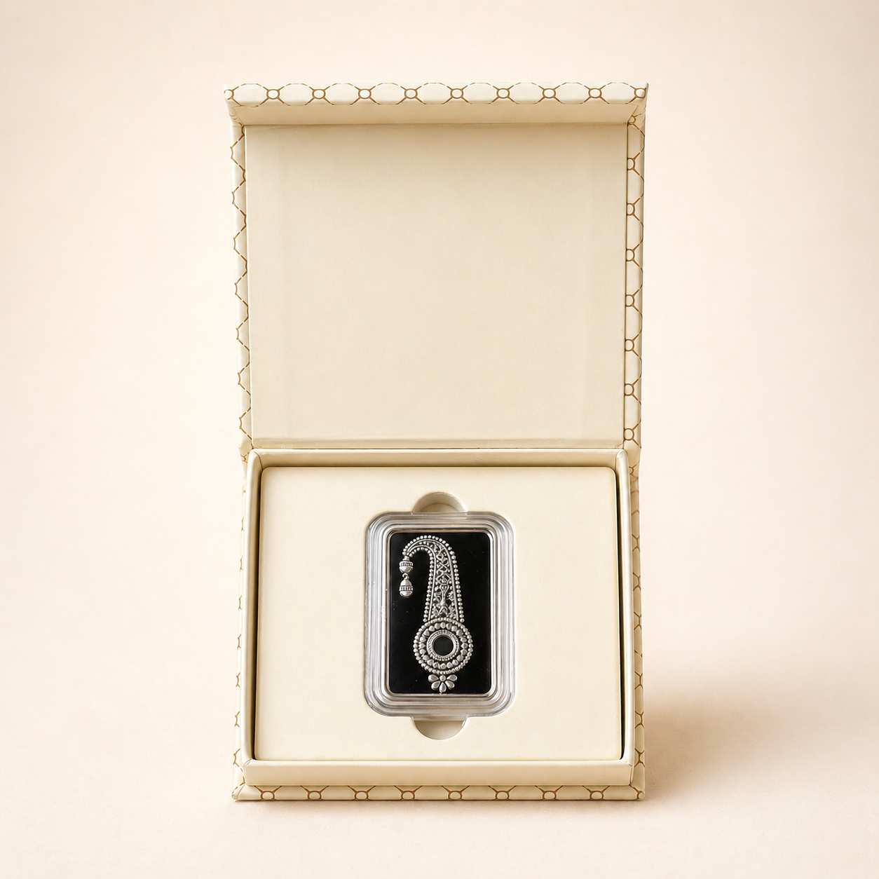 Kalangi Rose Gold Silver Bar with Swarovski Stone — 5 Gram | 999 Pure Silver
