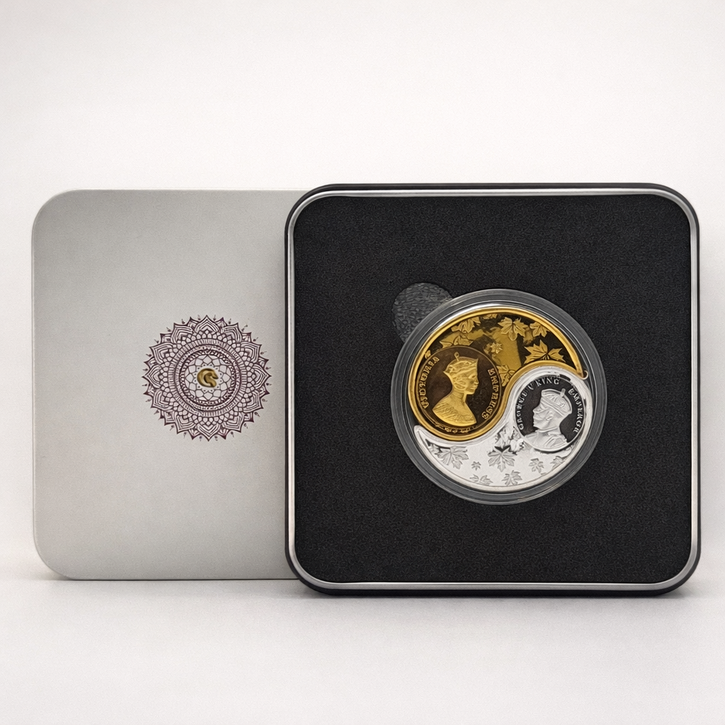 Pure Silver Ganesh Lakshmi Coin | Unique Dual Gold Silver Finish 10g