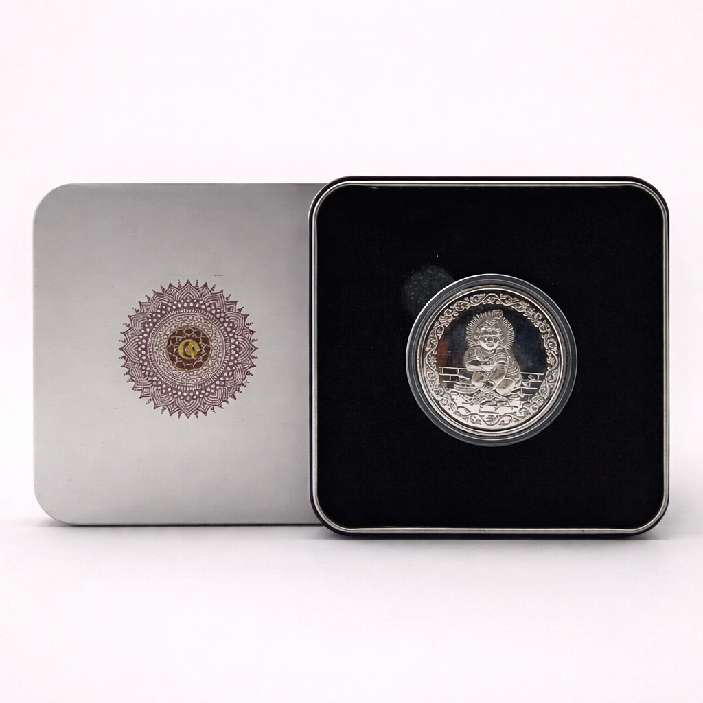 Laddo gopal 10 gm silver coin