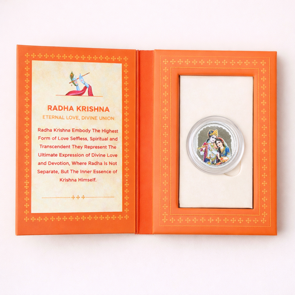 Radha Krishna Silver Coin 1 Gram | 999 Pure Silver