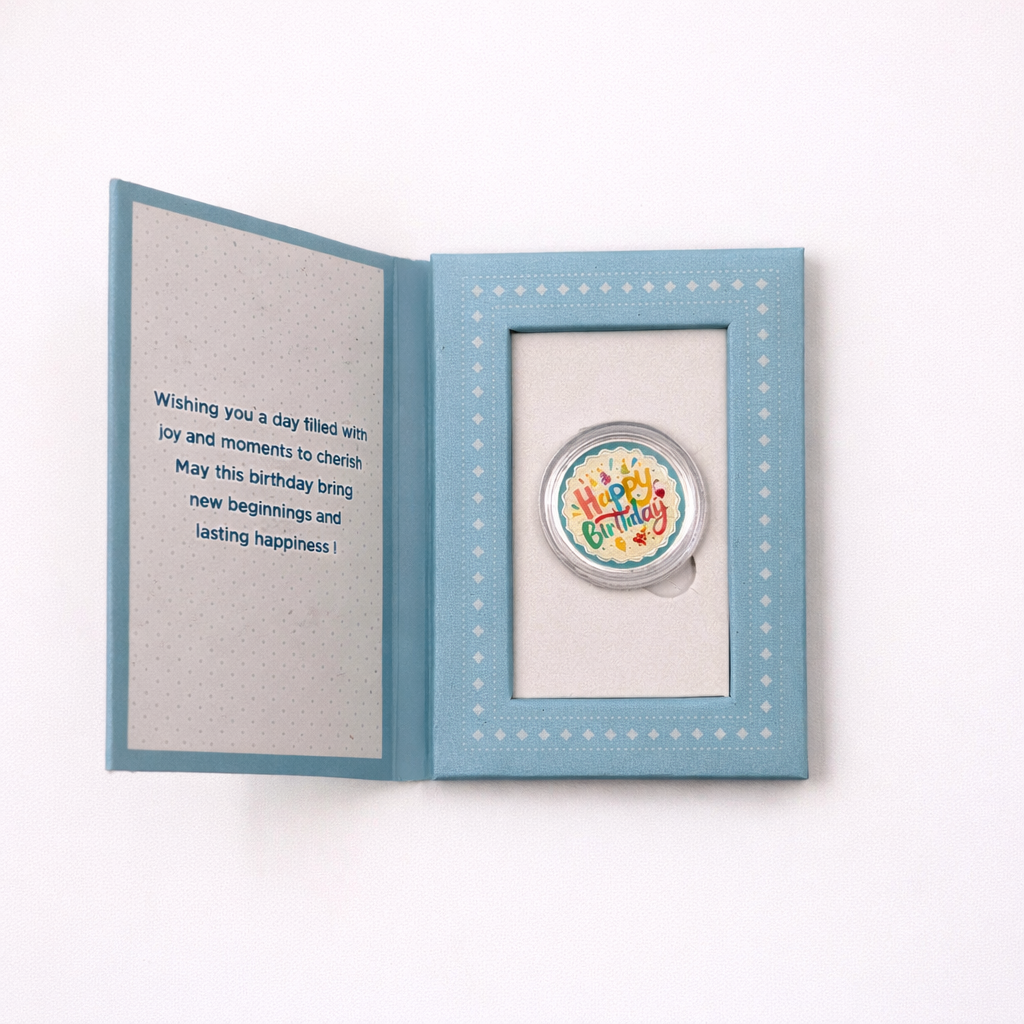 Happy birthday 1gm silver coin