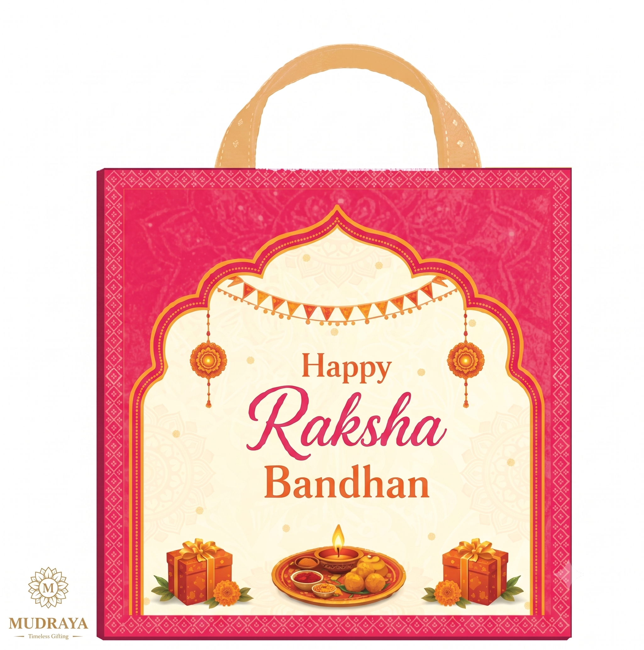 Raksha Bandhan 1 Gram 999 Silver Coin for Kids (Orange & Pink)
