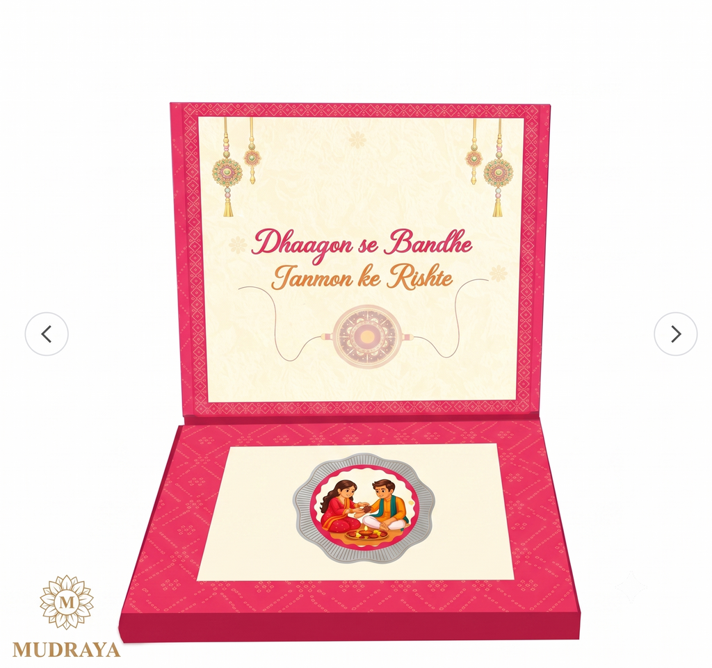 Raksha Bandhan 1 Gram 999 Silver Coin for Kids (Orange & Pink)