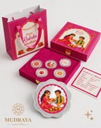 Premium Rakhi Silver Coin Set — 6 Coins of Certified 999 Silver