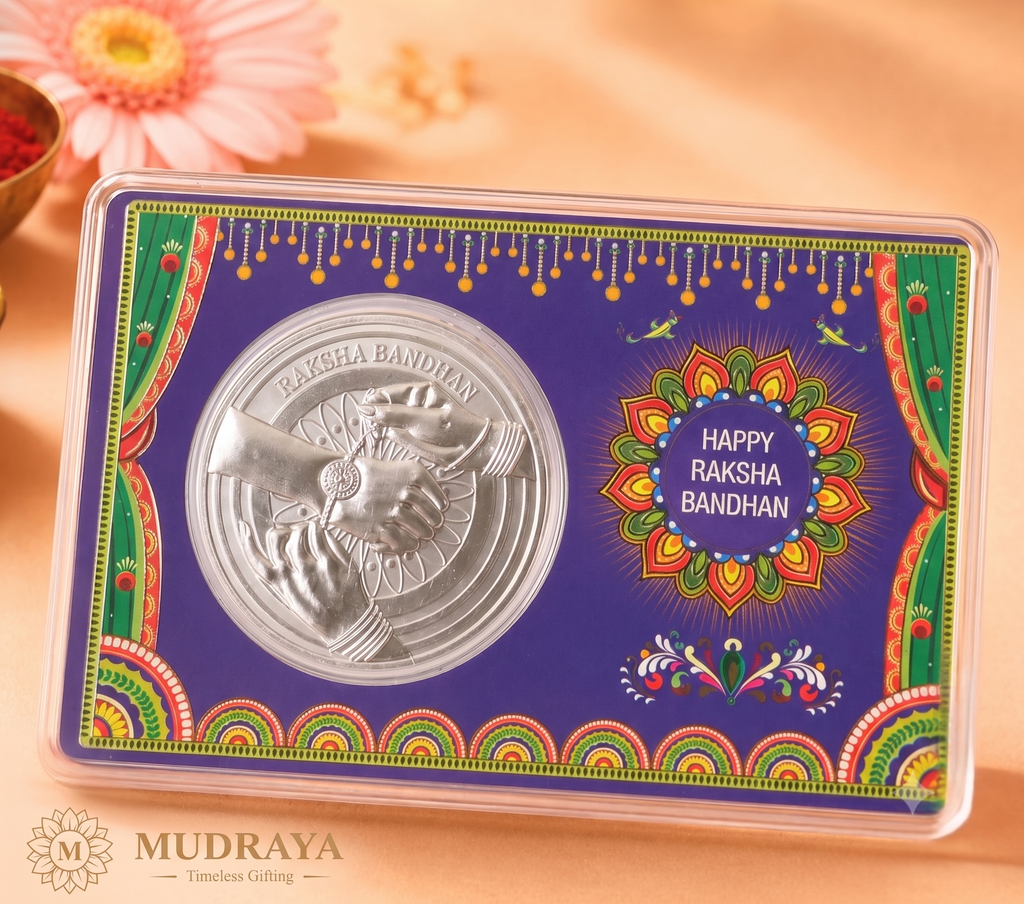 Bachpan Wala Rakhi Hamper — 999 Silver Coin, Rakhi, Tika, Cards & Nostalgic Chocolates