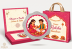Raksha Bandhan 1 Gram 999 Silver Coin for Kids (Orange & Pink)
