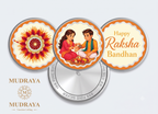 Rakhi Silver Coin Set — 3 Coins of Certified 999 Silver (Orange & Pink) for Kids