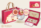 Rakhi Silver Coin Set — 3 Coins of Certified 999 Silver (Orange & Pink) for Kids