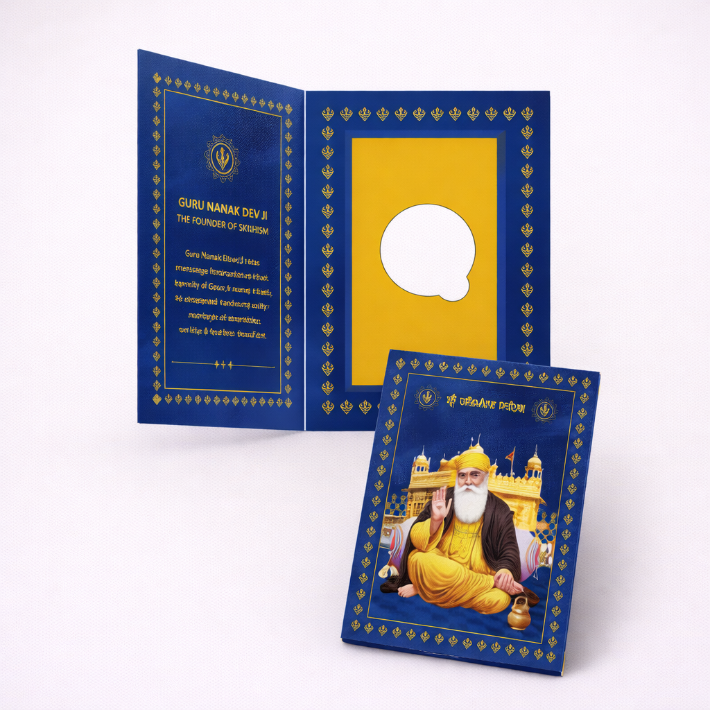 Guru Nanak Dev Ji Pure Silver Coin | 1g | 999 Silver | Founder of Sikhism | Sacred Gift for Gurpurab, Diwali & Baisakhi