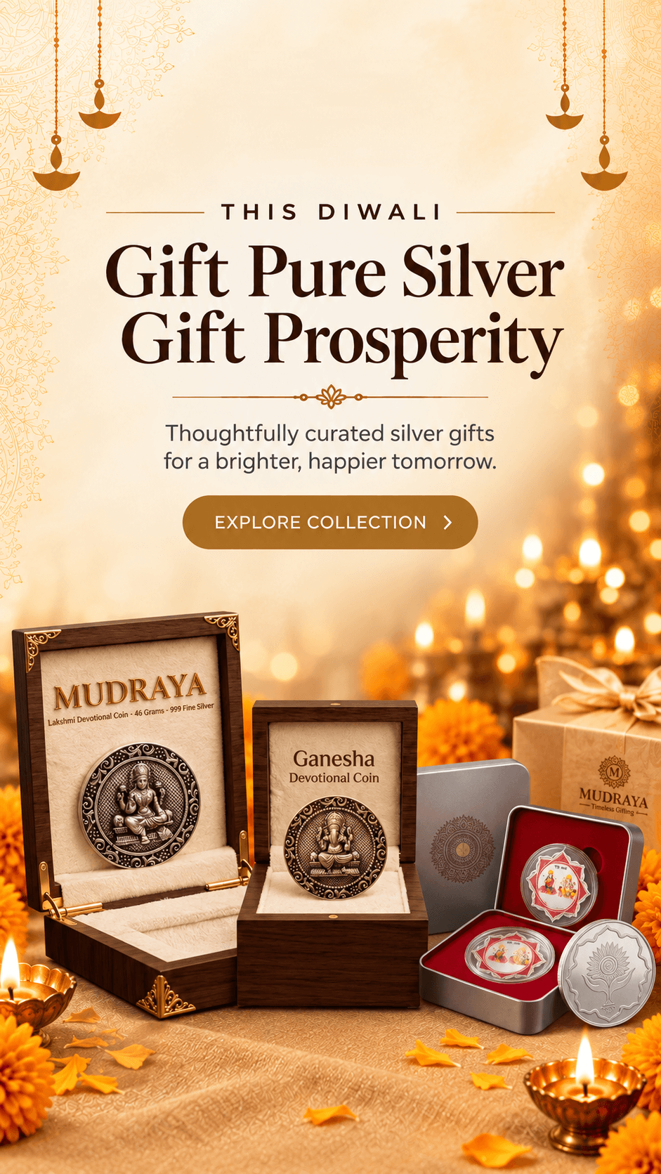 Mudraya pure silver gifting for Diwali