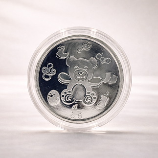 Teddy Baby Silver Coin