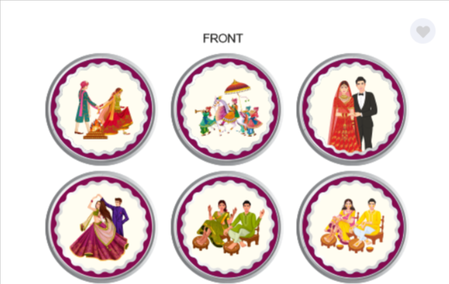Mudraya Wedding Moments Silver Coin Set | 6gm(1gm each *6) Pure Silver Coins 999 Purity
