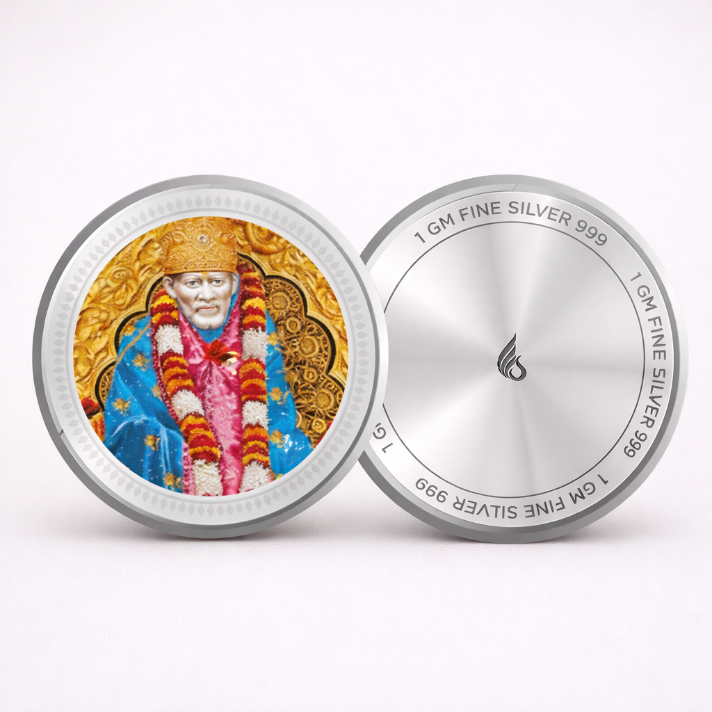 Sai Baba Pure Silver Coin | 1g | 999 Silver