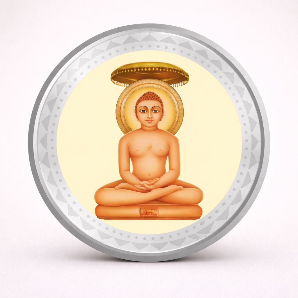 Lord Mahaveer Pure Silver Coin | 1g | 999 Silver