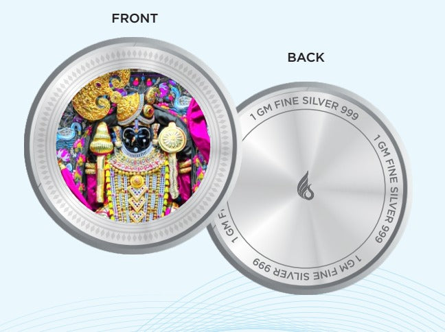 Dwarkadhish Pure Silver Coin | 1g | 999 Silver