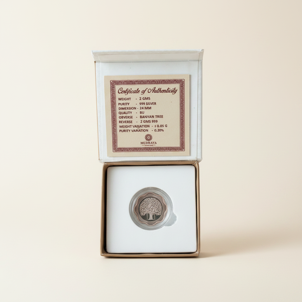 999 Pure Silver Coin 2 Gram | Unique Gift Under ₹1000 |